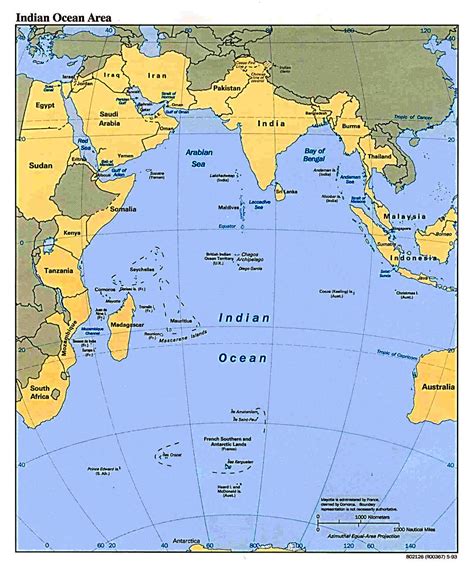 Indian Ocean Islands Map