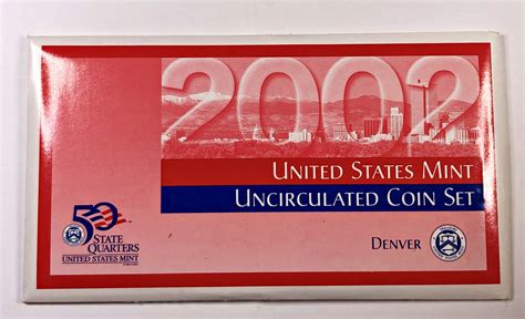 2002 US Mint Uncirculated Coin Set*Denver Mint*Includes Commemorative ...