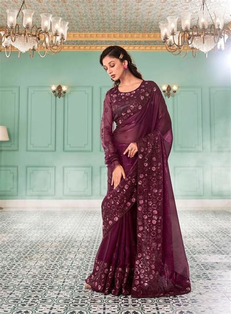 Kalista Butterfly Gold Embroidery Designer Silk Saree