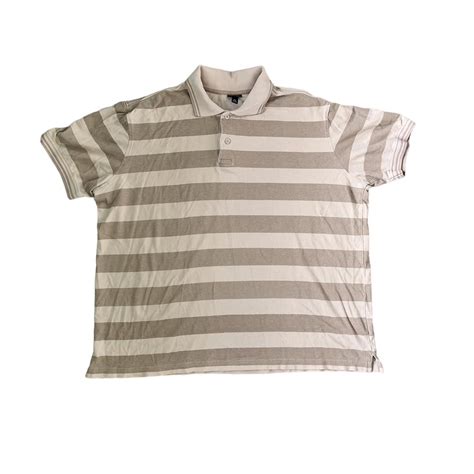 Men’s Cherokee XL Tan Striped Polo Shirt Brand:... - Depop