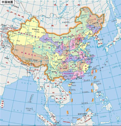 最新中国地图全图高清版,中国卫星地图全图高清版,中国铁路地图全图高清版_点力图库