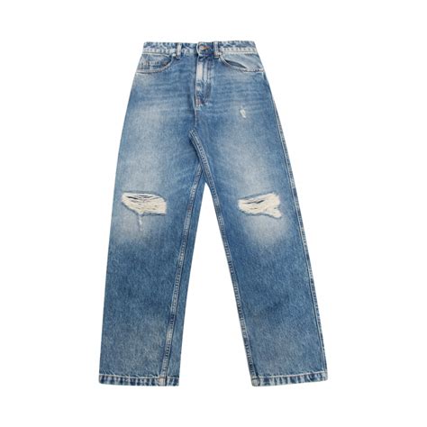 O3091 JEANS DONNA VICOLO KATE WOMAN DISTRESS TROUSERS