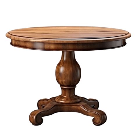 AI generated Round wooden vintage table clip art 34969338 PNG