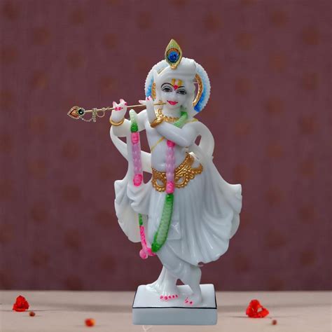 Buy NIRAJ ART Marble Iskon Radha Krishna Idol for Temples Decorative ...