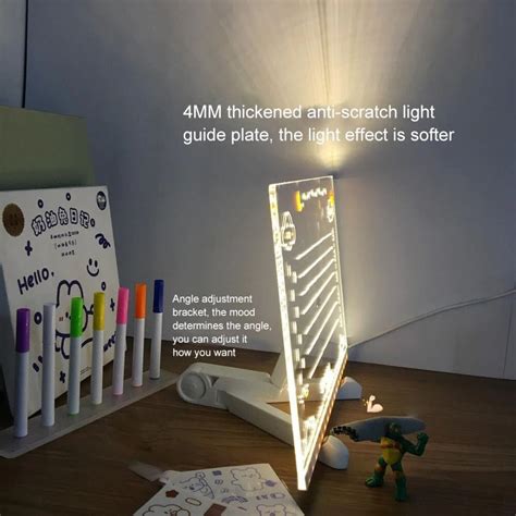 DIY Acrylic Led Message Board | Led Light Board Rgb Ring Lights Glowing ...