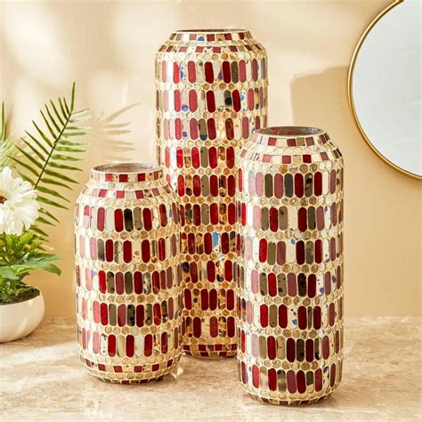 Buy Mabel Decor Glass Mosaic Vase from Home Centre at just INR 1399.0