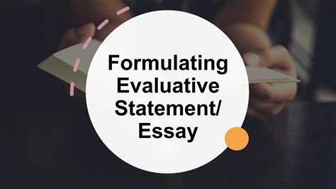 Image result for Evaluative Statement Examples