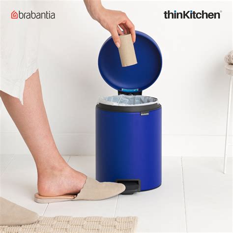 Buy Brabantia Newicon Pedal Bin 5 Litre Powerful Blue Online at thinKitchen