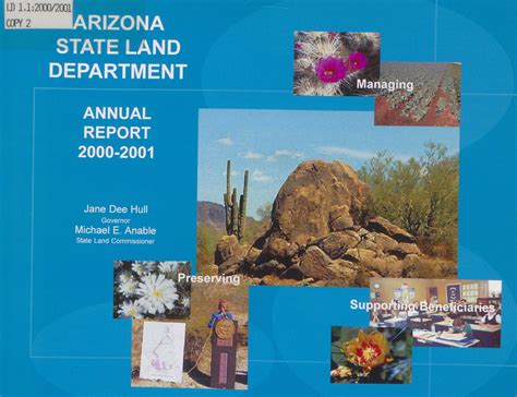 2001 Arizona State Land Department annual report | Arizona Memory Project