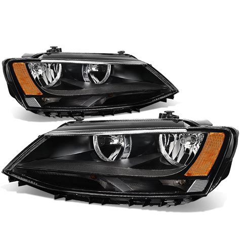 Buy Auto Dynasty Pair of Black Housing Amber Corner Headlights Assembly ...