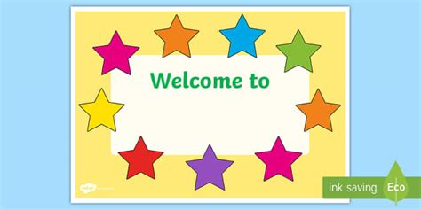 👉 Star-Themed Welcome Door Sign Display