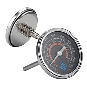 ADITYA Adjustable Gas Charcoal Smoker Pit Grill BBQ Thermometer ...