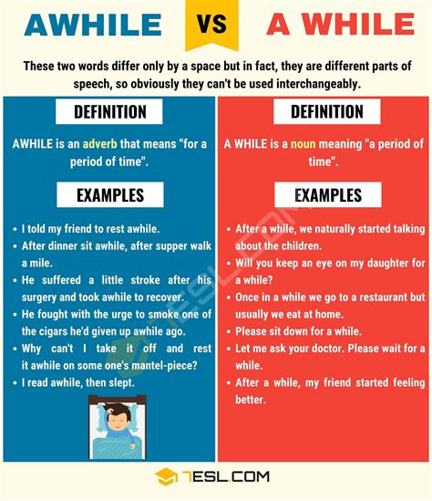 Awhile vs. A While: Avoid This Common Grammar Mistake! • 7ESL
