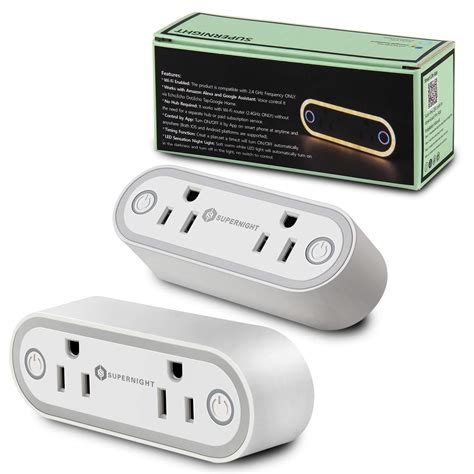 Smart Plug Outlet with Warm Night Light Ring, SUPERNIGHT Smart Outlet ...