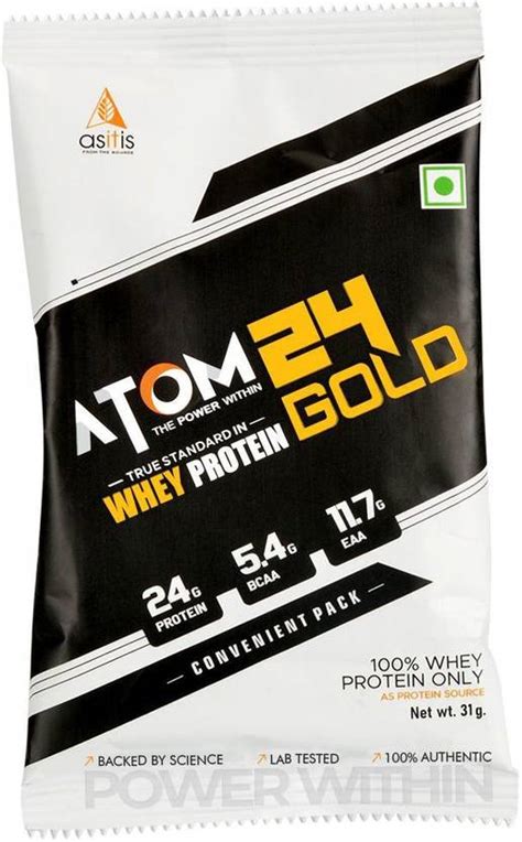 AS-IT-IS Nutrition ATOM 24 Gold Whey Protein Single Serving Sachet - 31 ...