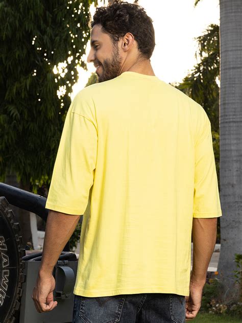 Mario Lemon Yellow Oversize Drop shoulder Tee by Gavin Paris – gavin paris
