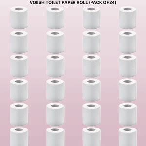 VOIISH Eco-Friendly and Unbleached Toilet Paper Rolls (Pack of 24 ...
