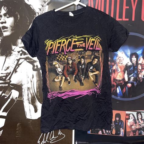 Pierce The Veil PTV Band Tee - labeled a size... - Depop