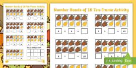 👉 Number Bonds to 10 Under the Sea Ten-Frame Activity