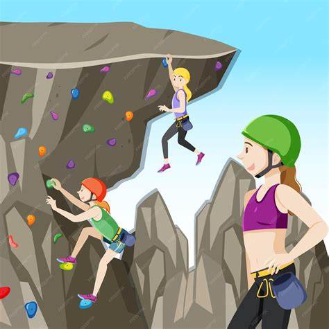 Indoor Rock Climbing Clipart