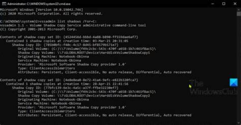 View Restore Points 的图像结果
