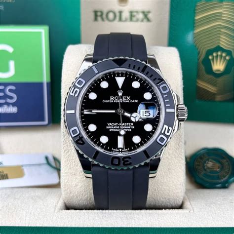 Rolex Yacht Master Silicon Band Silver Black Virat Kholi Watch – Living ...