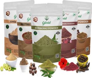 GLOEID 100%Pure Amla Powder , Reetha Powder , Shikakai Powder ...