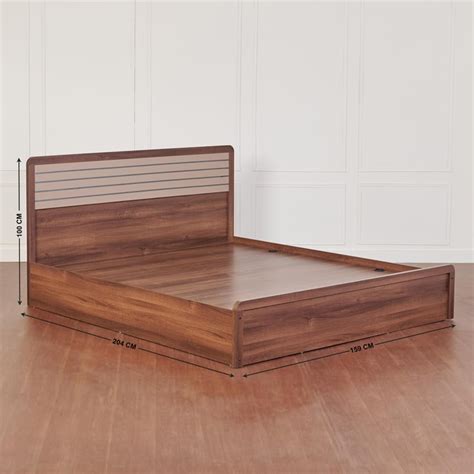 Buy Leon Eldora Queen Bed with Box Storage - Brown from Home Centre at ...