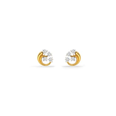 Orbit Cut Dome 9KT Gold Lab Grown Diamond Stud Earring – PALMONAS