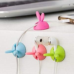 BEESCLOVER 12PCS/lot Cord Holder Cute Rabbit Ears clamp Cable Wire ...