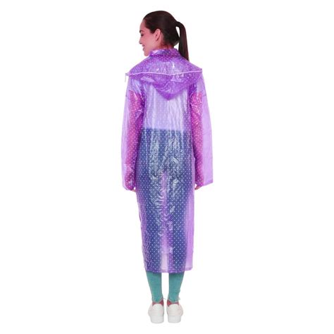 AllExtreme PVC Raincoat Transparent Hooded Water Resistant Rain Jacket ...