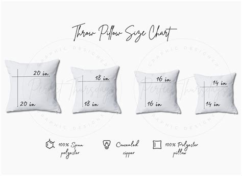 Decorative Pillow Size Chart at Mary Murrow blog