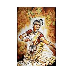 NEWMARK Mohiniyattam Kerala Dancing Lady Wall Mural Painting Frame ...