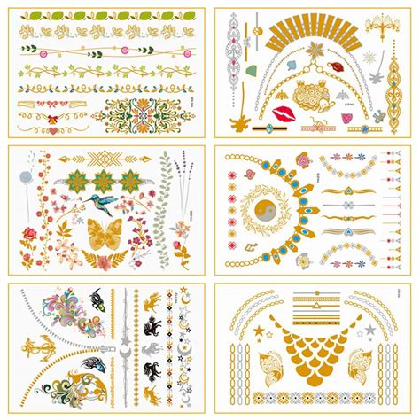 Kenzy Tattoo Stunning Flash Metallic Temporary India | Ubuy