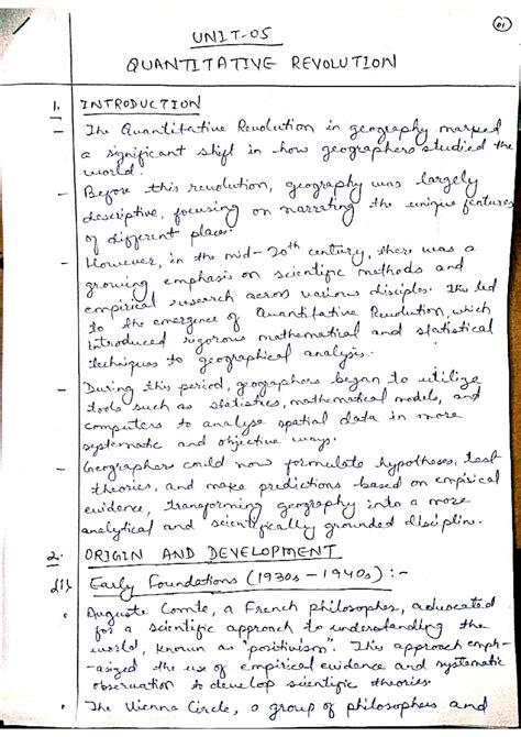 Quantitative Revolution - BA( hons.) Geography - Studocu