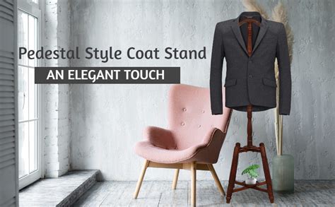 Naayaab Craft Pakka Sheesham Wood Pedestal Style Coat Stand OR Coat ...