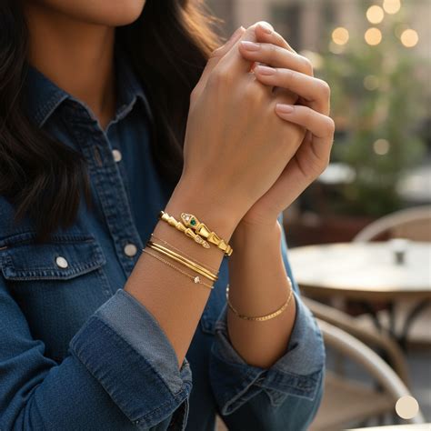 Luxe Bangle Bracelet – 18k Gold Plated | Waterproof Non-Tarnish ...