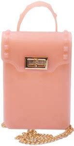 viir creations Pink Sling Bag Silicon Sling with Chain Pink - Price in ...