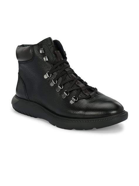 Hitz Men's Black Leather Lace-up Ankle Boot Shoes – Hitz Shoes Online
