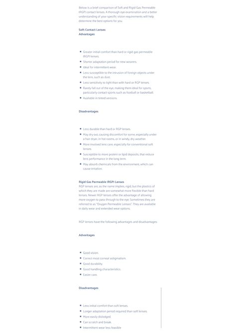 Comparison of soft and RGP - Bsc.optometry - Studocu