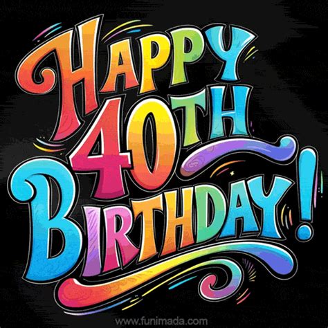 Happy 40th Birthday Animated GIFs - Download on Funimada.com