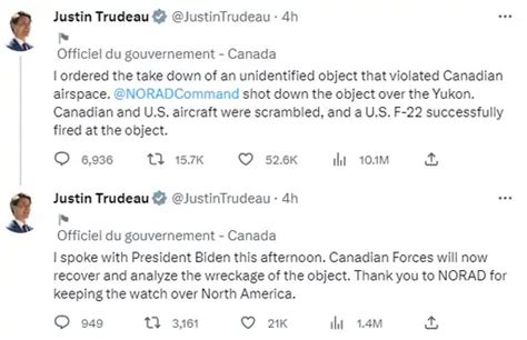 An American F-22 fighter jet shot down the object, following a similar ...