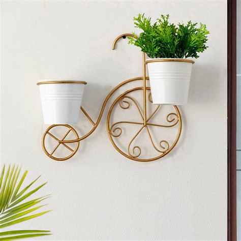 ExclusiveLane The Copper Rounds Table Planters & Pot for Living Room ...