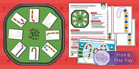 👉 Christmas Maths Play Tray | Candy Cane Pattern | Twinkl EYFS