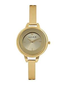 Nucleus Analog Gold Dial Women's Watch | Splash Proof Quartz Movement ...