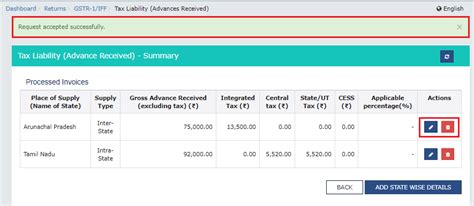 Creation of Outward Supplies Return in GSTR-1