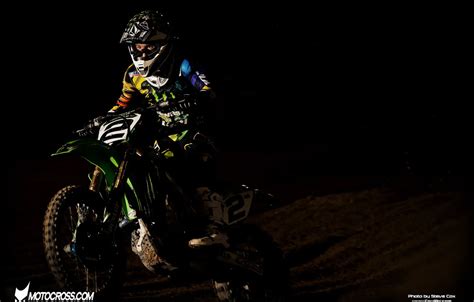 Wallpaper night, motocross, the darkness, kawasaki for mobile and ...