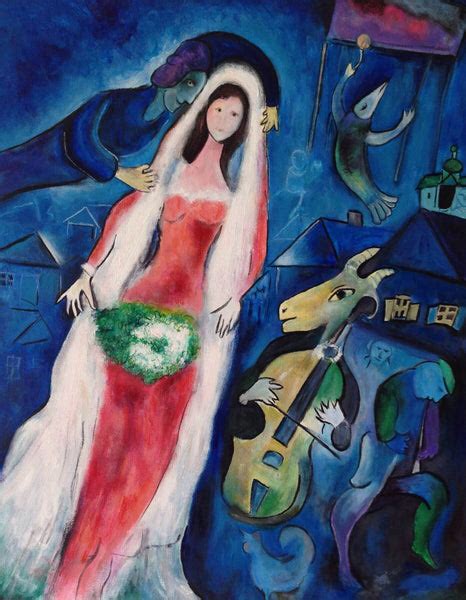 The Bride (La Mariée) 1912 - Marc Chagall by Marc Chagall | Buy Posters ...