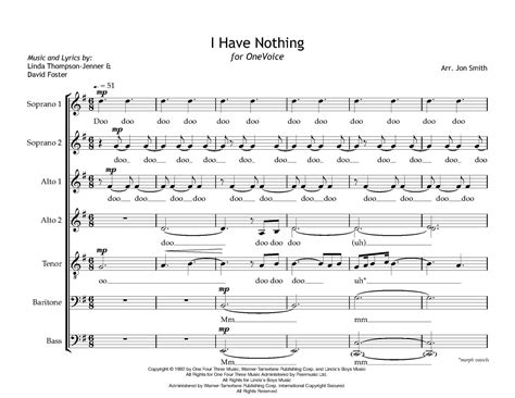 I Have Nothing Choral Sheet Music | J.W. Pepper