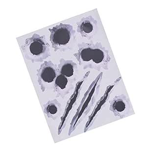 Generic 11 Bullet Holes 5 Fake Scratches Orifice Sticker Graphic Decal ...